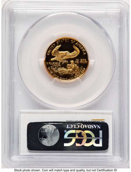 1991-P Proof Gold Eagle 1/4 oz Blue Gradient 70 PCGS