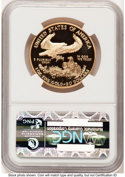 2002-W Proof Gold Eagle 1 oz Brown Label 70 NGC