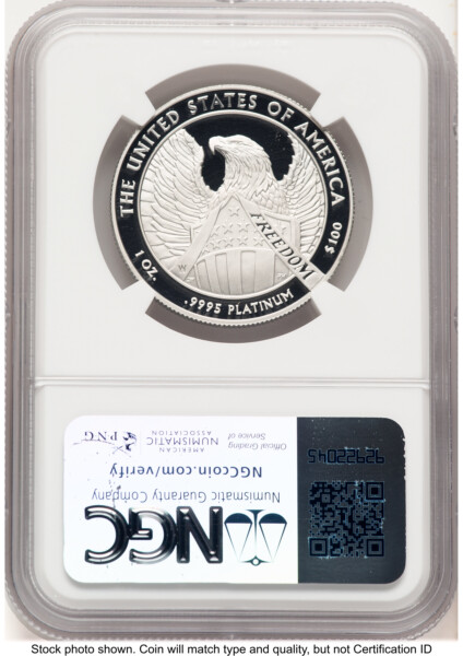 2007-W Proof Platinum Eagle 1 oz Brown Label 70 NGC