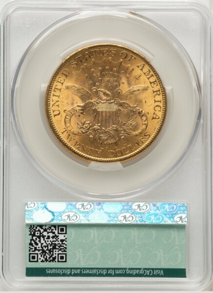 1896-S $20 62 CACG