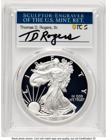 2015-W Proof Silver Eagle 1 oz TD Rogers 70 PCGS