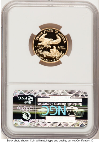 2011-W Proof Gold Eagle 1/4 oz ER Blue 70 NGC