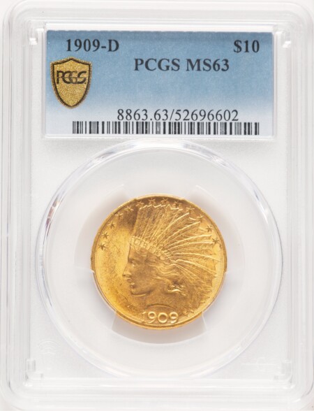 1909-D $10 PCGS Secure 63 PCGS