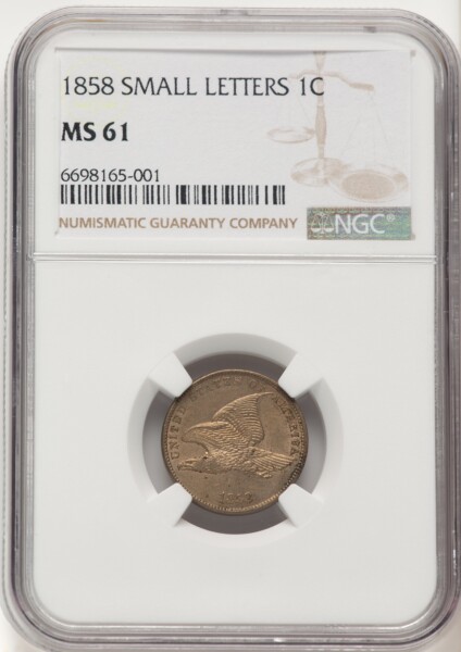 1858 1C SM LETTERS 61 NGC