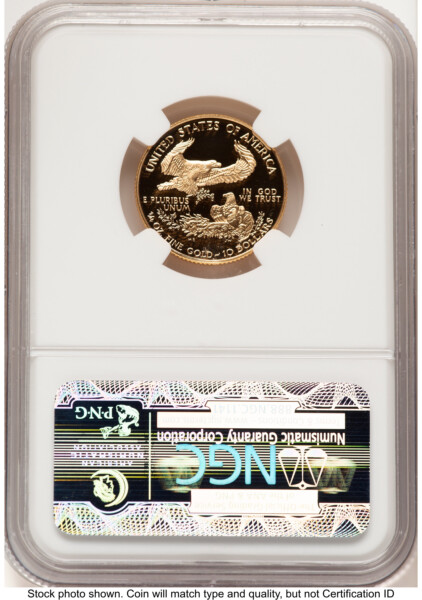 1999-W Proof Gold Eagle 1/4 oz Brown Label 70 NGC