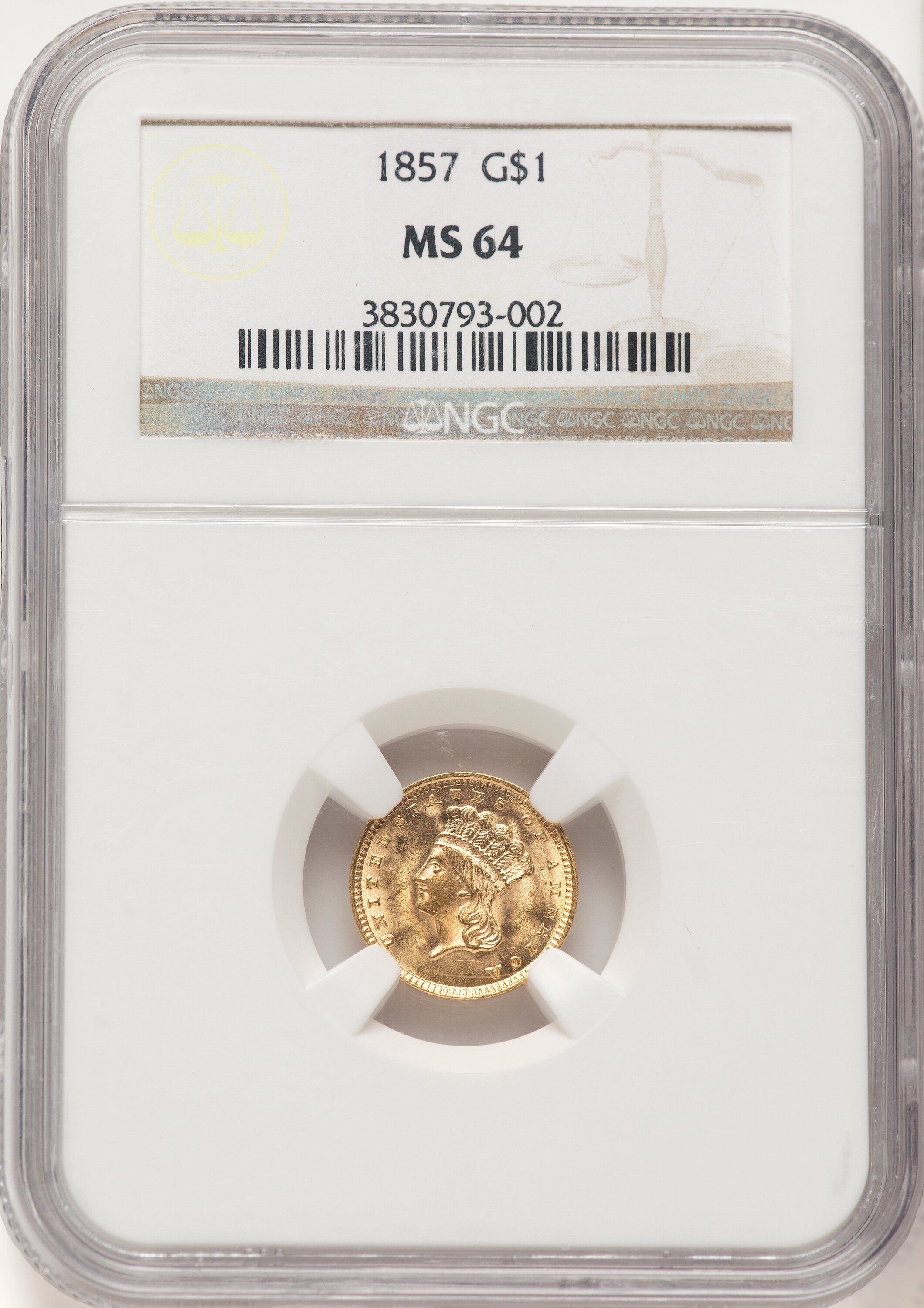 1857 G$1 64 NGC