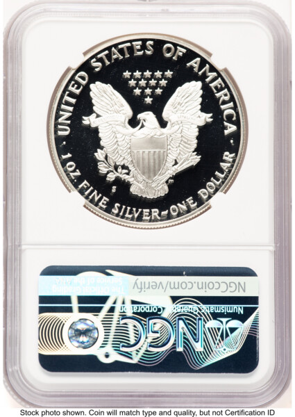 1990-S Proof Silver Eagle 1 oz Mike Castle 70 NGC