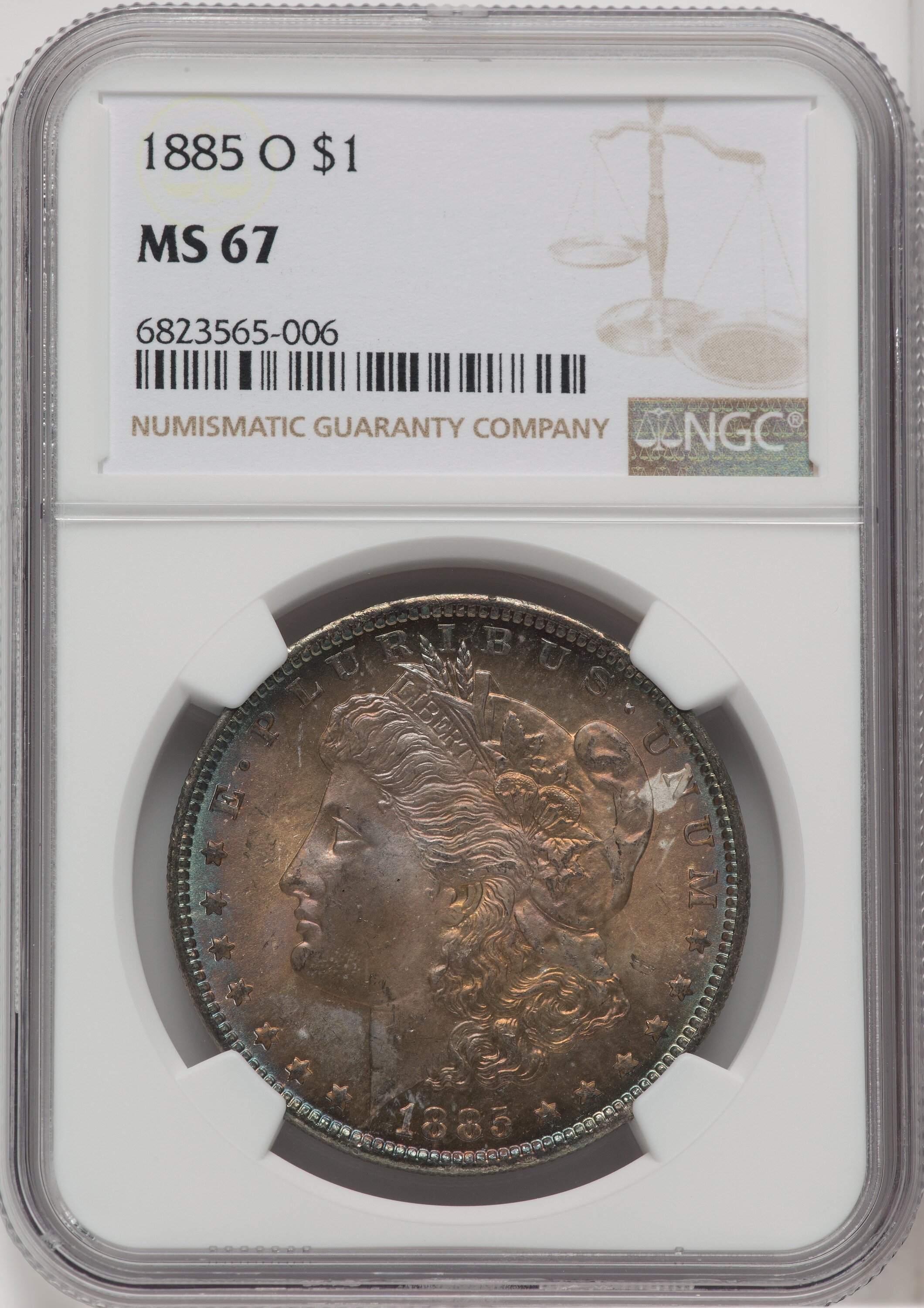 1885-O S$1 67 NGC