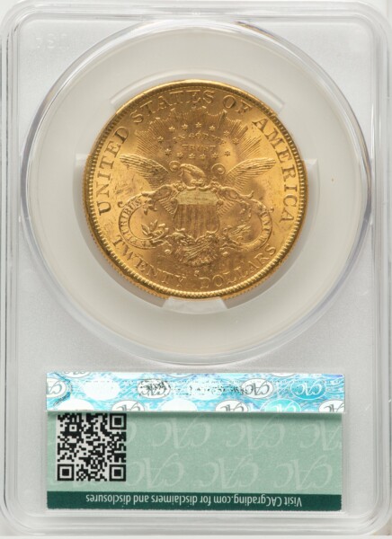 1896-S $20 62 CACG