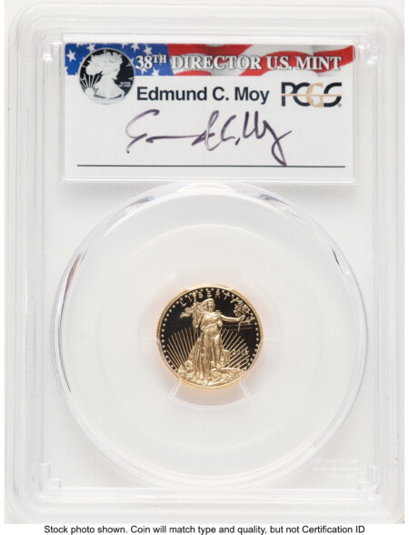 2016-W Proof Gold Eagle 1/10 oz FS Ed Moy 70 PCGS