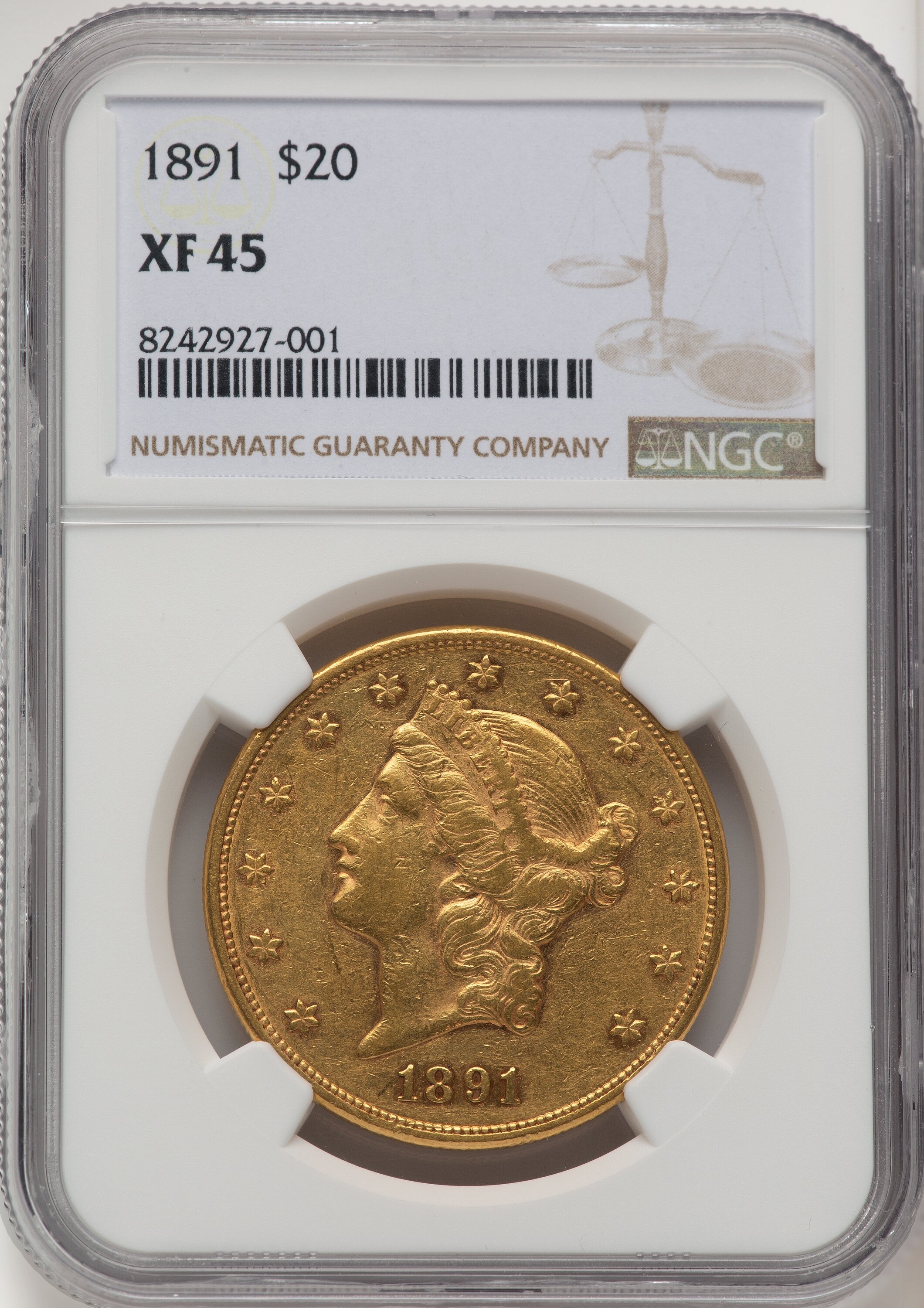 1891 $20 45 NGC