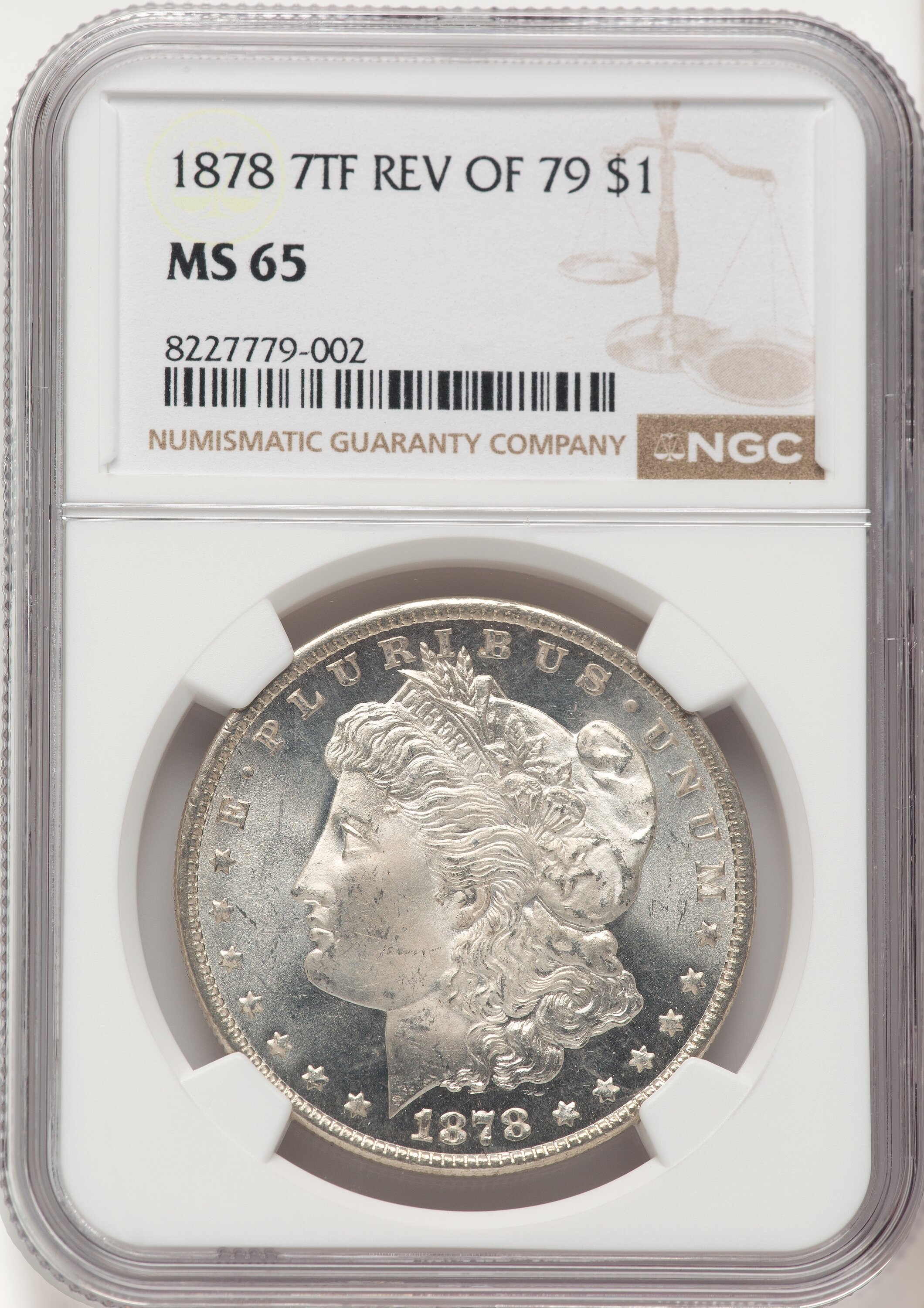 1878 7TF S$1 Reverse of 1879 65 NGC