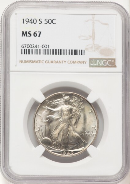 1940-S 50C 67 NGC