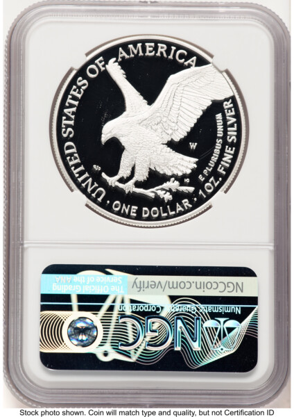 2022-W Proof Silver Eagle 1 oz FDI Mike Castle 70 NGC