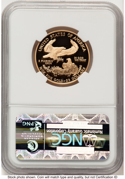 2002-W Proof Gold Eagle 1/2 oz Brown Label 70 NGC