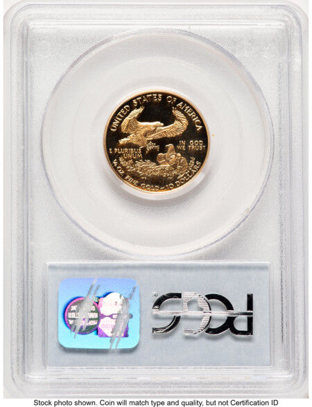 2001-W Proof Gold Eagle 1/4 oz Blue Label 70 PCGS