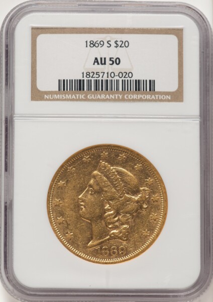 1869-S $20 50 NGC