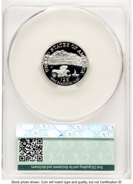 2002-W Proof Platinum Eagle 1/4 oz Non Designation 70 CACG
