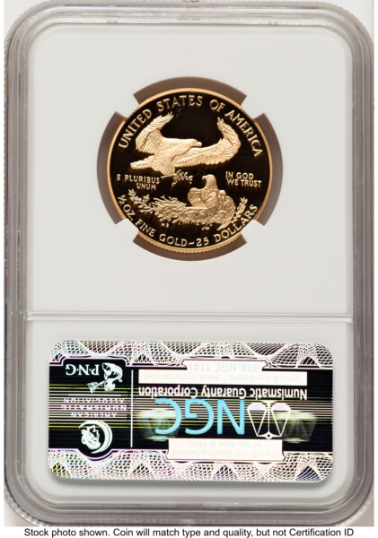 1996-W Proof Gold Eagle 1/2 oz Brown Label 70 NGC
