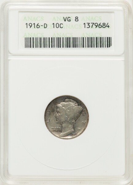 1916-D 10C 8 ANACS