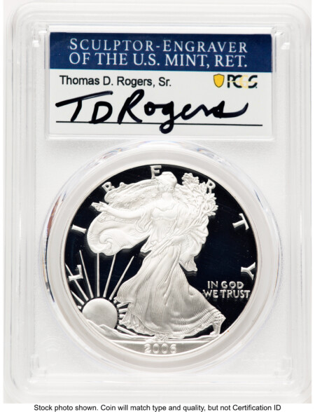 2006-W Proof Silver Eagle 1 oz TD Rogers 70 PCGS