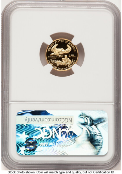 2017-W Proof Gold Eagle 1/10 oz ER Blue 70 NGC
