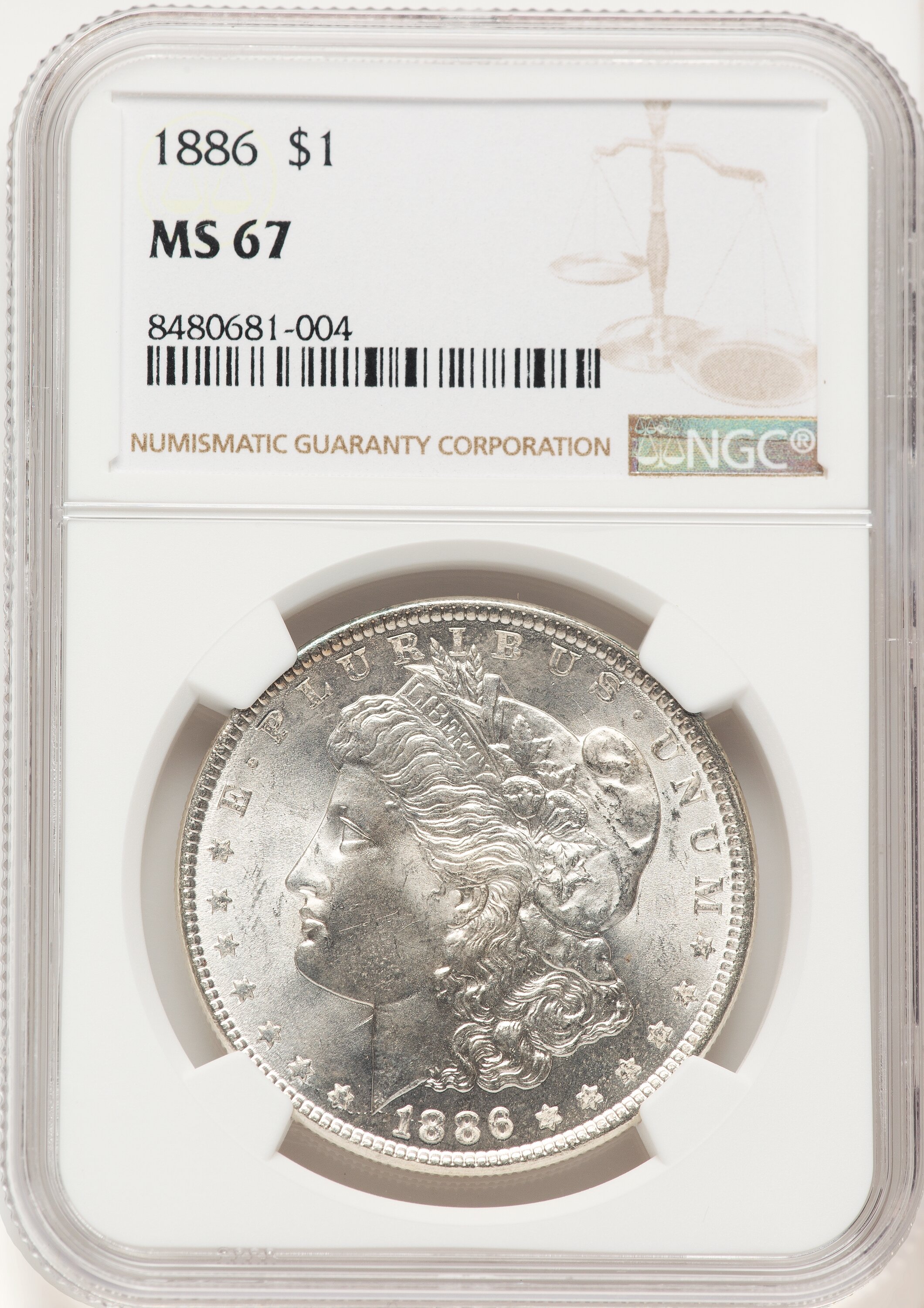 1886 S$1 67 NGC