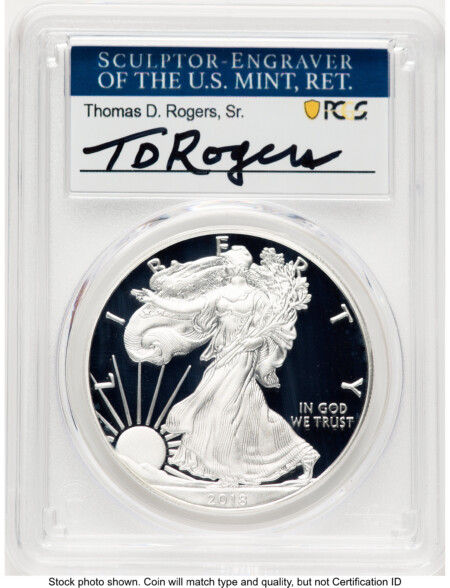 2018-S Proof Silver Eagle 1 oz TD Rogers 70 PCGS