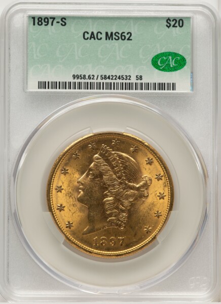 1897-S $20 62 CACG