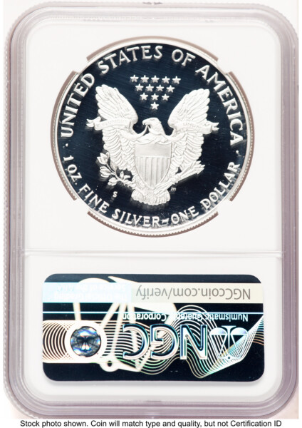 1988-S Proof Silver Eagle 1 oz Brown Label 70 NGC