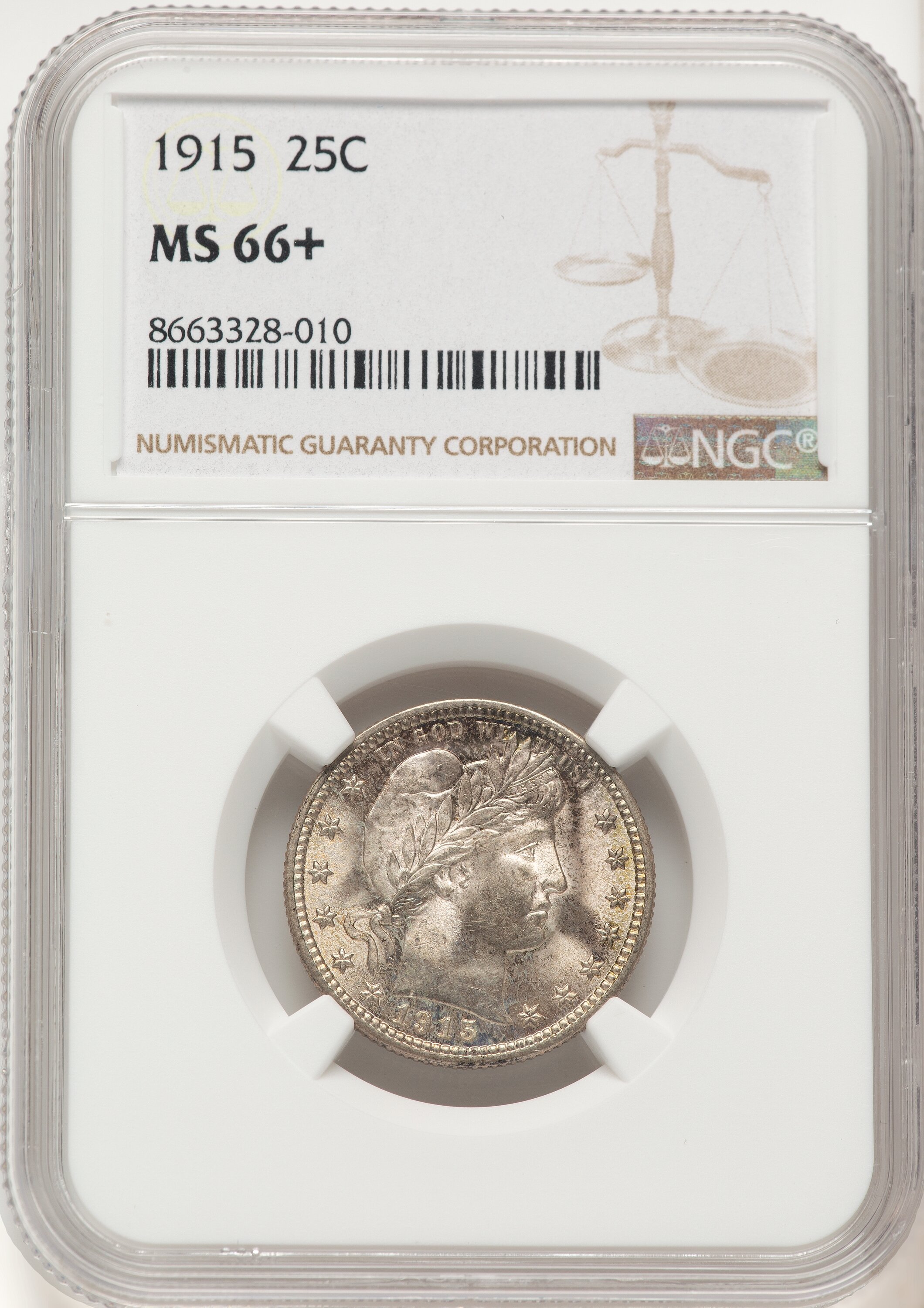 1915 25C NGC Plus 66 NGC