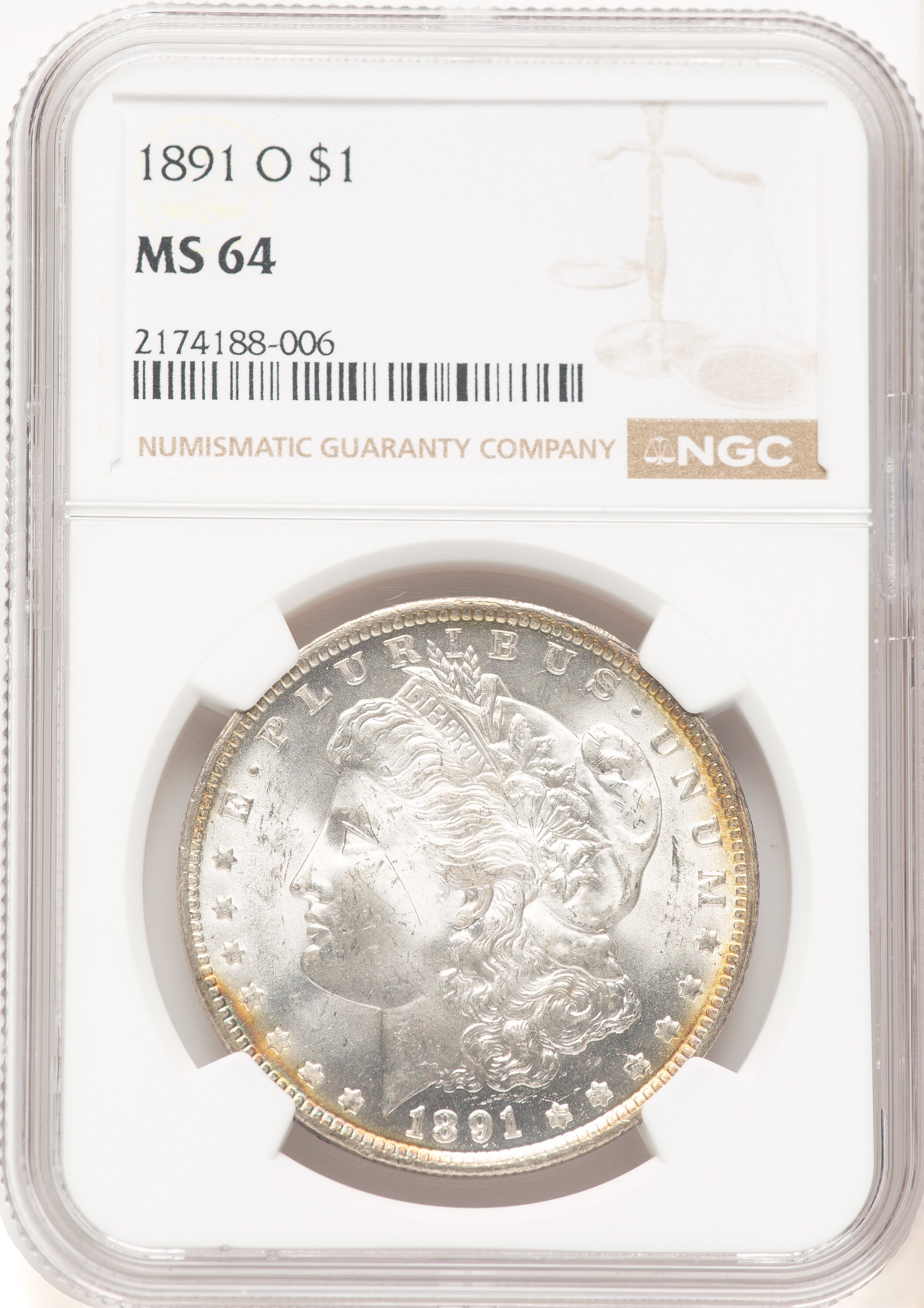 1891-O S$1 64 NGC