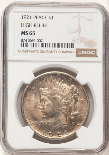 1921 S$1 Peace, MS 65 NGC