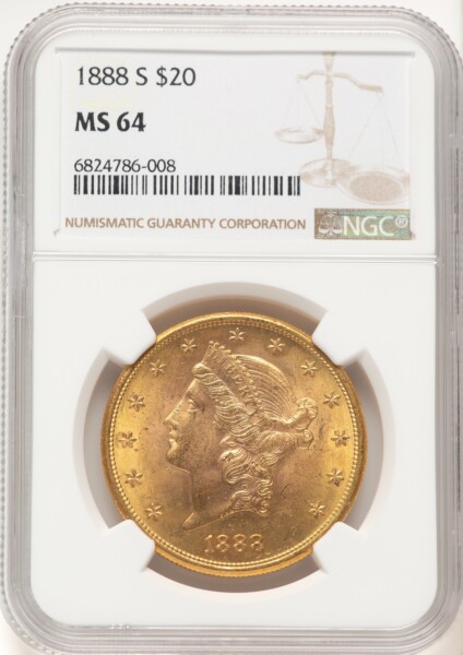 1888-S $20 64 NGC