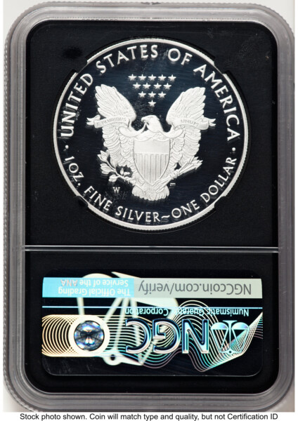 2021-W TY1 Proof Silver Eagle Congratulations Set 1 oz FDI John Mercanti Blk Core 70 NGC