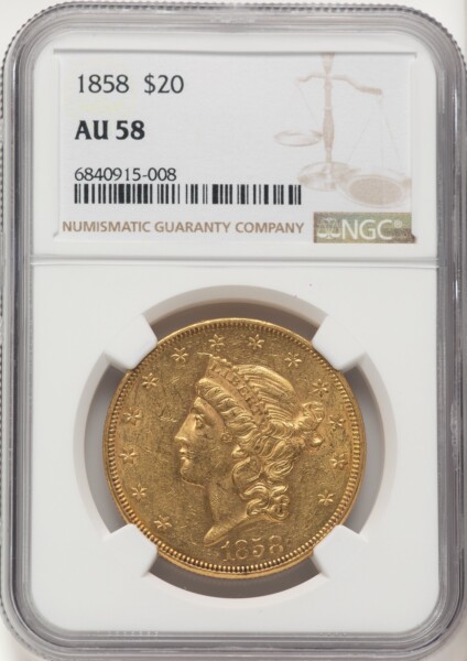 1858 $20 58 NGC