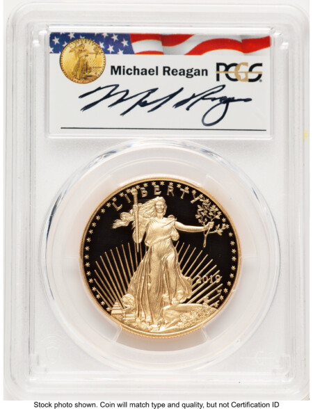 2019-W Proof Gold Eagle 1 oz Reagan Legacy Series Michael Reagan 70 PCGS