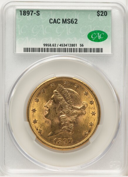 1897-S $20 62 CACG