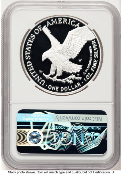 2022-W Proof Silver Eagle 1 oz ER Mike Castle 70 NGC