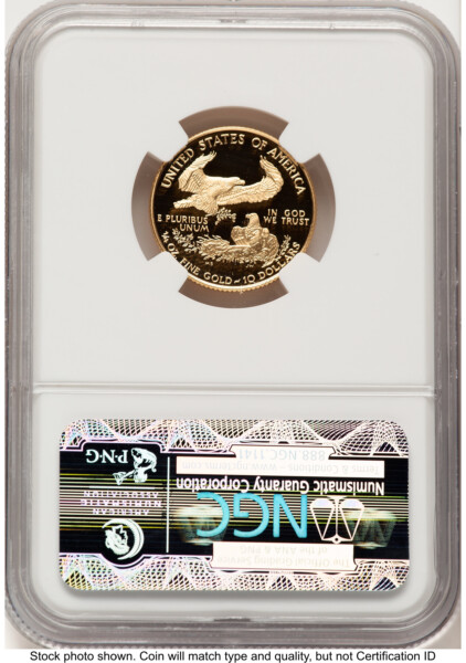 1996-W Proof Gold Eagle 1/4 oz Brown Label 70 NGC
