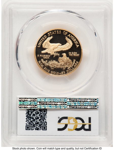 2006-W Proof Gold Eagle 1/2 oz Blue Gradient 70 PCGS
