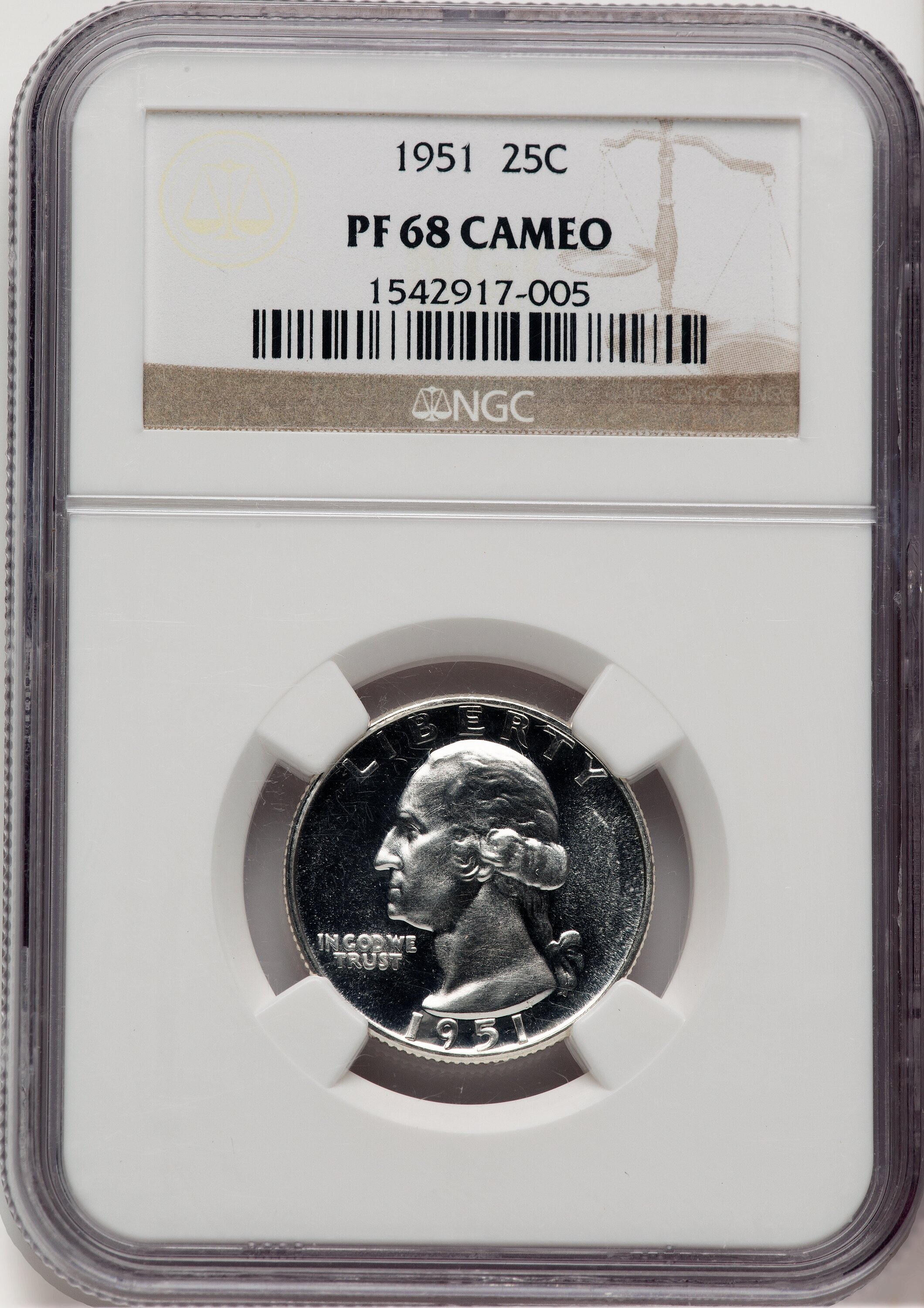 1951 25C, CA 68 NGC