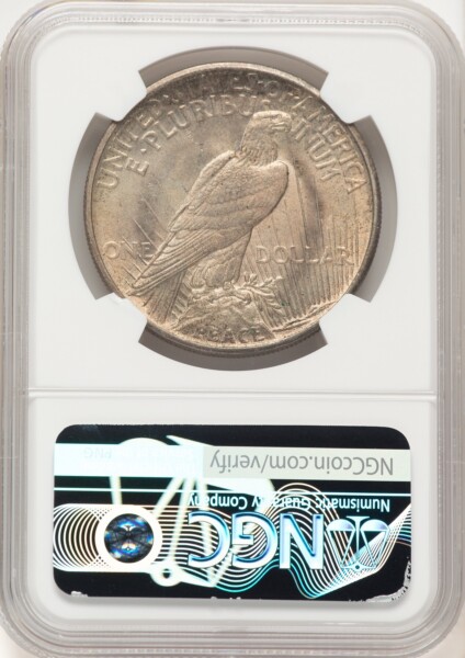 1921 S$1 Peace, MS 64 NGC