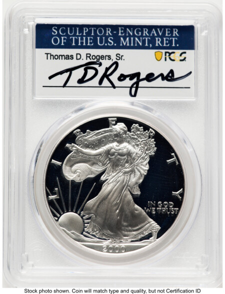 2000-P Proof Silver Eagle 1 oz TD Rogers 70 PCGS