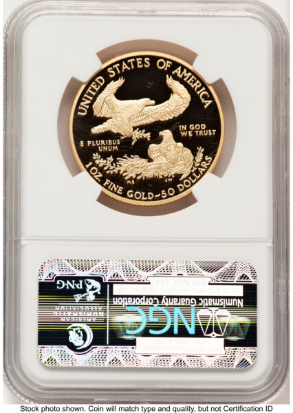 2010-W Proof Gold Eagle 1 oz ER Blue 70 NGC