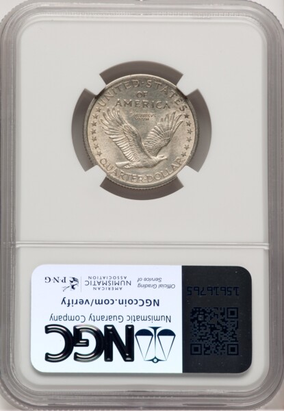 1916 25C STANDING, FH 62 NGC