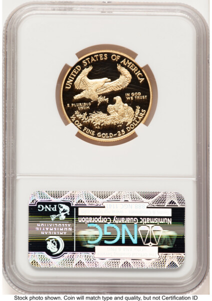 2012-W Proof Gold Eagle 1/2 oz Brown Label 70 NGC