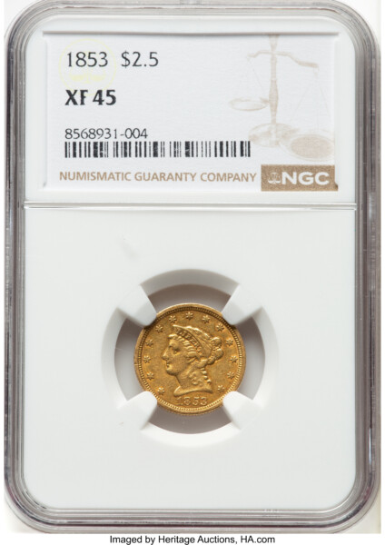 1853 $2 1/2 45 NGC
