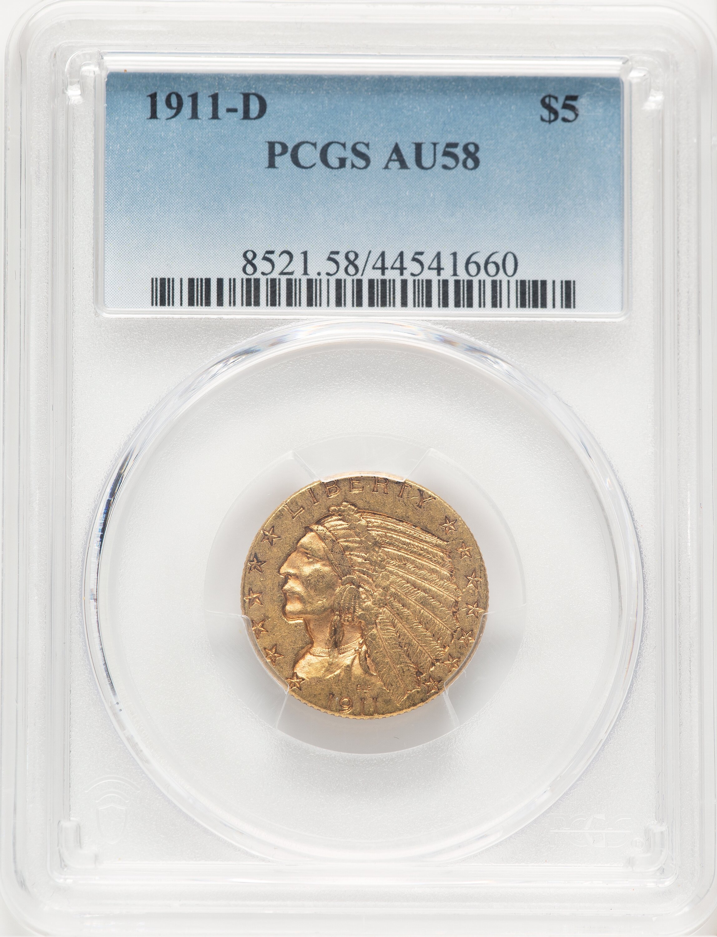 1911-D $5 58 PCGS
