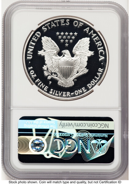 1997-P Proof Silver Eagle 1 oz Mike Castle 70 NGC